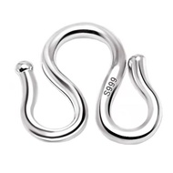 kz0323S999 pure silver buckle diy accessories necklace c S999足银扣diy配件项链连接扣子M扣手串项链绳子搭扣纯银手链扣头