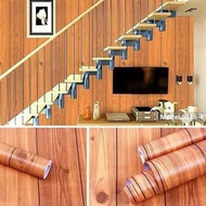 PAKET 10 ROLL (BUY 9 GET 1 FREE) MURAH MERIAH ! Wallpaper Stiker Dinding Motif Kayu/Polkadot Hijau/B