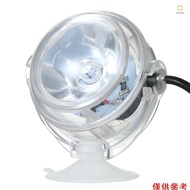 (andoer)Aquarium Waterproof LED Spotlight Submersible Light Convex Lens Design with Suction Cup Fish