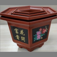 塑料六角花盆/ 富贵花花盆      Plastic Hexagonal Flower Pot/ Adenium Flower Pot