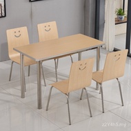 Staff Split Kentucky 4-Person Canteen Factory Dining Table Canteen Dining Table Chair Dining Table S