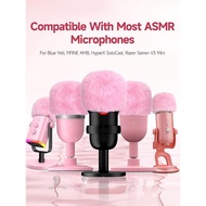 Blue Yeti Pop Filter - Furry Mic Windshield Compatible with Most Mics, Razer Seiren V3 Mini Wind Muf