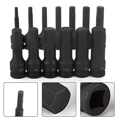 1Pcs Metric 1/2 Inch Shank Electric Drill Socket Adapter 80mm Length Long Bit Hex Hexagon Socket H4-