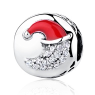 BAMOER Christmas Series Charms Bead For DIY celet&amp;Necklace 925 Sterling Silver SCC074