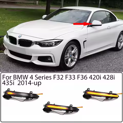 Dynamic Turn Signal Mirror Light For BMW 4 Series F32 F33 F36 420i 428i 435i Coupe & Convertible & G