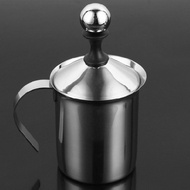 Stainless Steel Double Layer Manual Milk Frother/Milk Frother Cup/Fancy Coffee Milk Frother Ice Milk