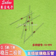 [50 Pcs Price] 1/2W Straight Plug 0.5W Voltage Regulator Diode Voltage Regulator Tube 2.4V 3V 5.1V 9