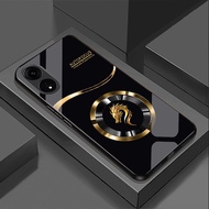 Ốp Lưng cho OPPO A18 A38 A58 A78 A98 5G Mặt kính cường lực cao cấp Họa tiết LOGO RỒNG