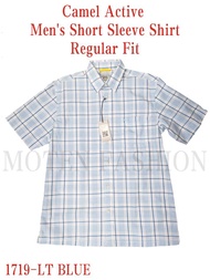 Camel Active Men's Short Sleeve Shirt Regular Fit 1719-LT BLUE