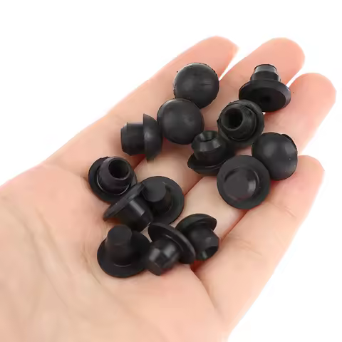 20Pcs Black Floor Jack Plugs Floor Jack Oil Filler Plugs Rubber Hydraulic Filler Bung 12*9mm/14*8.5m