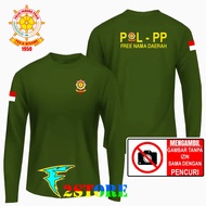 T-shirt - Round Model POL PP T-shirt - POLICE UNIT PAMONG PRAJA UNISEX FREE REGIONAL NAME DIGITAL SC