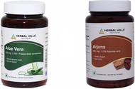 Aloe Vera Capsules Freeze Dried Powder and Arjuna Capsules/Terminalia Arjuna Each 120 Count 500 mg C