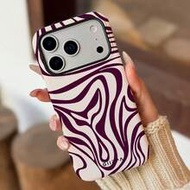 1 ชิ้น เคสโทรศัพท์ดีไซน์ลายคลื่นไม่สมมาตรสำหรับ Phone 17 Pro Max, เหมาะสำหรับ Phone 16 Pro Max, 15 P