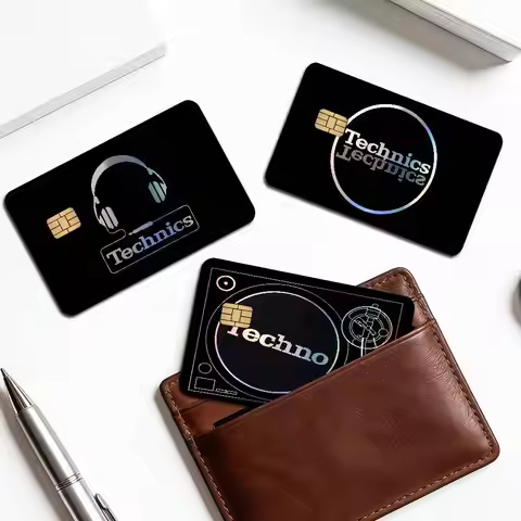T-Technics Shiny Laser Bank Card Stickers Waterproof Self Adhesive DIY Ornament