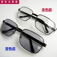 Kaca bingkai besar cermin mata hitam pintar menukar warna untuk lelaki dan wanita cermin mata hitam cermin rata siang da