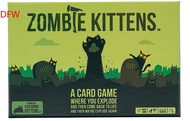 【DFW】® Zombie Kittens All English Zombie Cat Court Party Parent-Child Game Card Admit Queuing Game C