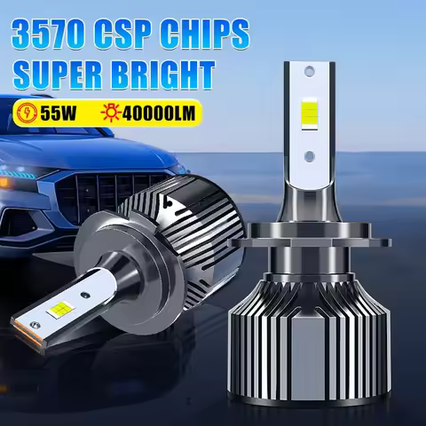 Carshark H7 LED Bulbs Headlight 55W 40000LM CSP H1 H4 H11 H8 H9 Auto Lamps Turbo Ice 9005 HB3 9006 H