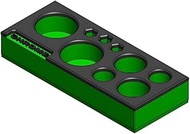 3D Tool Trays MagAttach Chrome Adapter and Short Extensions Magnetic Interconnecting Organizer Tray 