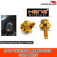 universal Made in Thailand Original Heng bolts Original Heng Bolts 2 pcs brake fluid gold bolts Plug and play