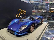 吉華@ 1/18 Peako 83809 De Tomaso P72 2024 Blue Metallic