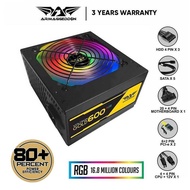 Power Supply Armaggeddon Voltron Gold 600 Rgb Psu 80 Plus 80+ Gold Daya Pure 600W 600Watt - Diatas 5