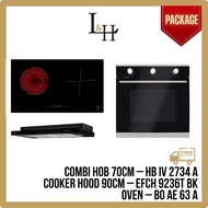 [BUNDLE] Induction Radiant Combi Hob + Semi Integrated Hood + 6 Functions Oven