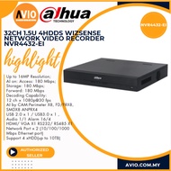 Dahua 32CH 32 Channel 5MP 5 Megapixel 8MP Lite IP Network CCTV NVR Recorder 1.5U 4HDD AI NVR4432-EI