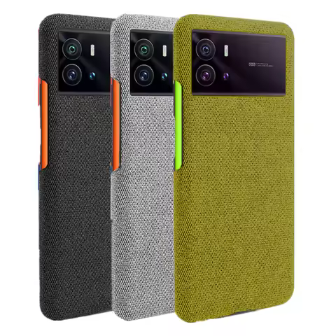 For Vivo iQOO 9 Pro Case Cloth Antiskid Coque For VIVO iQOO 9 (China) 9pro 6.78" Slim Retro Cloth Ha