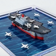 Large-Scale RC Aircraft Carrier with Water Jet, Boys' Naval Warship Toy Model Kapal Pengangkut RC Sk
