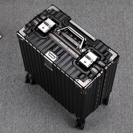 ปรับแต่งโลโก้ขนาดเล็กเงียบผู้หญิงกระเป๋าเดินทางกล่อง 18 นิ้วกระเป๋าเดินทางซิปผู้ชาย Neutral ABS PC ว