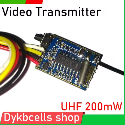 UHF 200MW 16-Channel Audio Video Transmitter UHF TV Signal Transmitter Wireless Image Transmission U