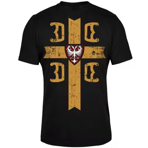 Srbija Majica Balkan 4S OCILA Serbia Flag T-Shirt. High Quality Cotton, Loose, Big Sizes, Breathable
