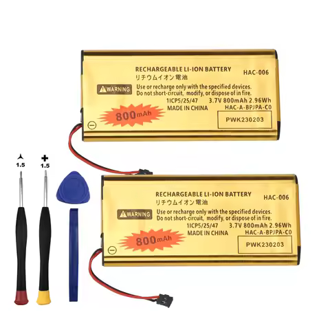 2 Pack HAC006 HAC-006 Battery for Nintendo Switch Ns Joy-Con Controller HAC-BPJPA-C0 HAC-015/016 HAC