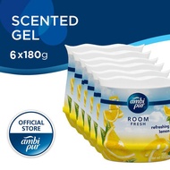 [Bundle of 3] Ambi Pur Air Freshener Room Fresh Scented Gel Refreshing Lemon (180g x 2)