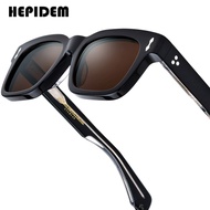 HEPIDEM Acetate Polarized Sunglasses for Men Famous Brand Designer Thick Big Size Square Sun Glasses