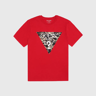 Guess print triangle logo trend statement cotton casual short sleeve crewneck T-shirt M2RI31K8HA1