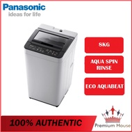 Panasonic 8KG Top Load Washer  NA-F80VB7HRT , NA-F80VB7 , NAF80VB7 (Washing Machine,Top Loader,Mesin
