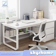 Zhy 60/80/120/140/160CM Computer Table With Drawer Writing Study Desk Modern Home Office Table White