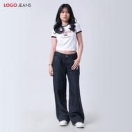 Logo Jeans - Women's Raw Denim Loose Jeans L3 Series 43LL3L2DL Loose Jeans Women Seluar Jeans Peremp