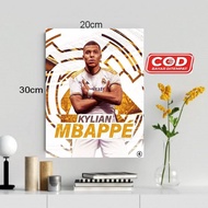 WALL DECORATION KYLIAN MBAPPE REAL MADRID WOODEN POSTER MBAPPE REAL MADRID/POOSTER REAL MADRID/WALLD