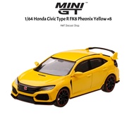 MINI GT 1/64 Honda Civic Type R FK8 Phoenix Yellow #8 Blister Pack