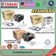 E.BONUS STD 50MM (IRON)<< TOBAKI STANDARD BLOCK+PISTON+RING+CLIP+PIN+GASKET SET BLOK SYM EBONUS EBON