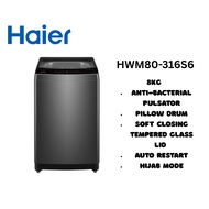 HAIER 8kg / 9 kg Top Load Automatic Washing Machine HWM80-316S6 HWM90-316S6 Starry Silver