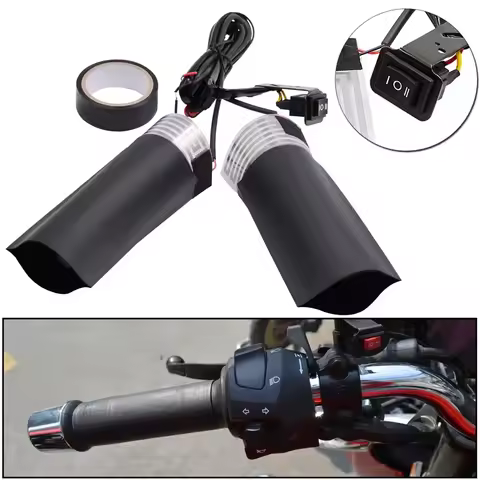 Motorcycle Handle Heater 12v Motorcycle Electric Car Heating Handle Cover Heated Hand Grip E-Bike Ha