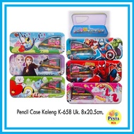 ! (1Pcs) Character Tin Pencil Case + Writing set, tin pencil Case, school Case