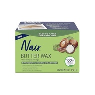 Nair Butter Wax 150g, Nair Hair Removal Butter Microwave No Strip Wax for Legs, Unscented Formula wi