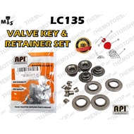 API YAMAHA LC135 / Y15ZR Y15 V1 V2 LC V8 Fi VALVE KEY & RETAINER SET VALVE CLIP TOPI VALVE SPRING SE