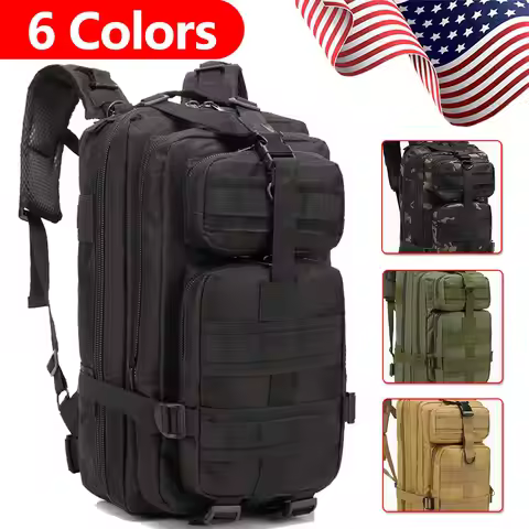 30L Tactical Backpack Assault Backpack Molle 3P Camping Hunting Backpacks Camo 3 Day Rucksack Men Hi