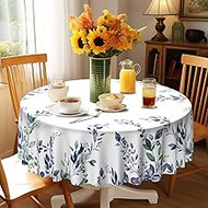 Eikione Kitchen Tablecloth 70 inch Round Boho Tablecloths Polyester Table Cloth for Party Restaurant