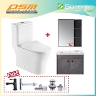 Sorento Bathroom One Piece Design Toilet Bowl WC Bathroom Stainless Steel Cabinet Package SRTWC8318-